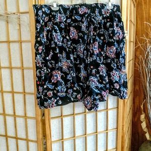 Women's Blue Floral Shorts
